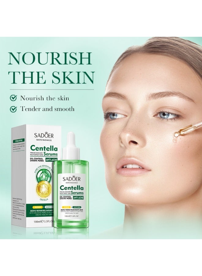 SADOER 100ML Centella Face Serum Oil Control Shrink Pores Anti Acne Facial Serum Repair And Soothing Plumping Refreshing Firming Skin Serums Reduce Redness Strengthening Skin Barrier Hydrating - Image 2