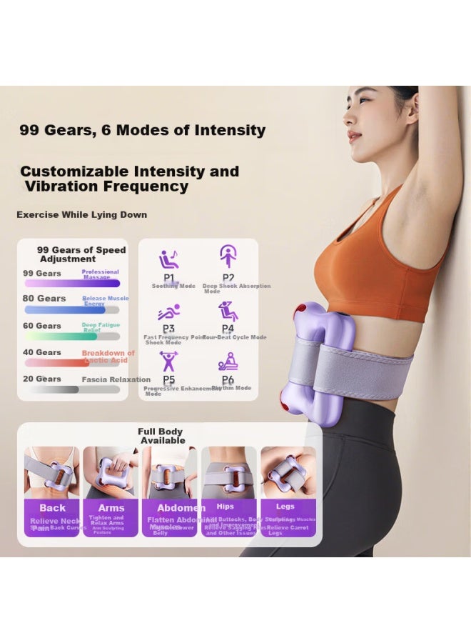 Vtt [germany] Fascia Ring Massage Gun Lazy Weight Loss Device Fat Burning Machine Full Body Massager For Big Belly Reduction Multifunctional Muscle Relaxation Home Use Gift For Men And Women Birthday Present - Image 4
