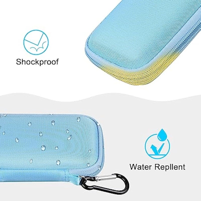 لاكدو شنطة حمل صلبة لسانديسك اكستريم برو/ سانديسك اكستريم SSD خارجي محمول سعة 500GB 1TB 2TB 4TB USB-C وسيط تخزين ذو حالة ثابتة من مادة ايفا مضادة للصدمات، ازرق سماوي - Image 5