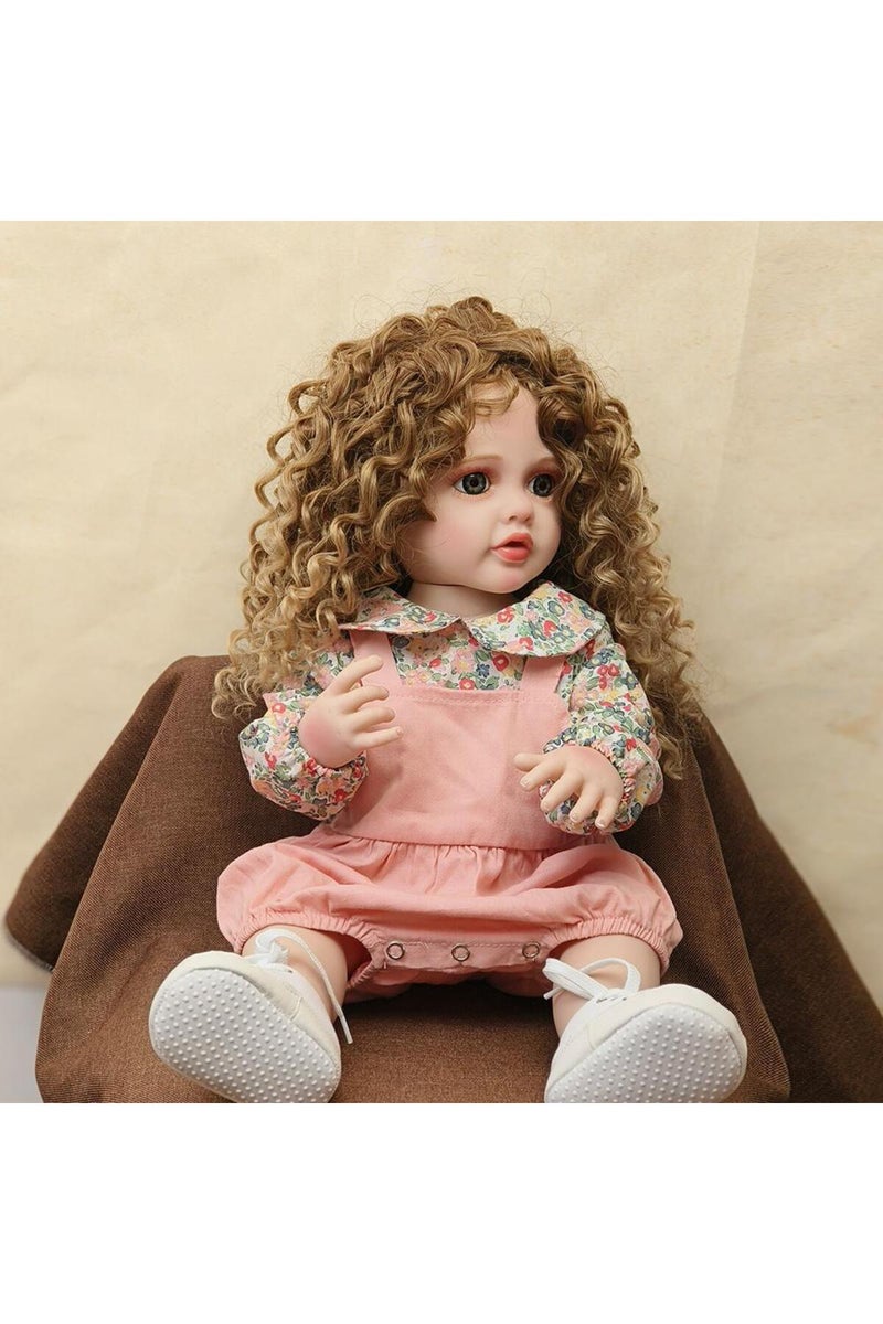 erorex One Size Pink 55cm Reborn Baby Toddler Princess Full Body Soft Silicone Dolls Flexible Soft Touch Cu - Image 5