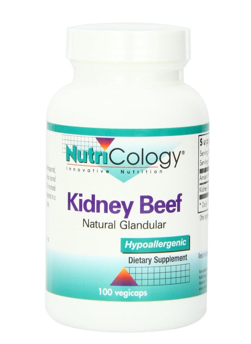 Nutricology - Kidney Beef Capsules, 100 Count - Image 1