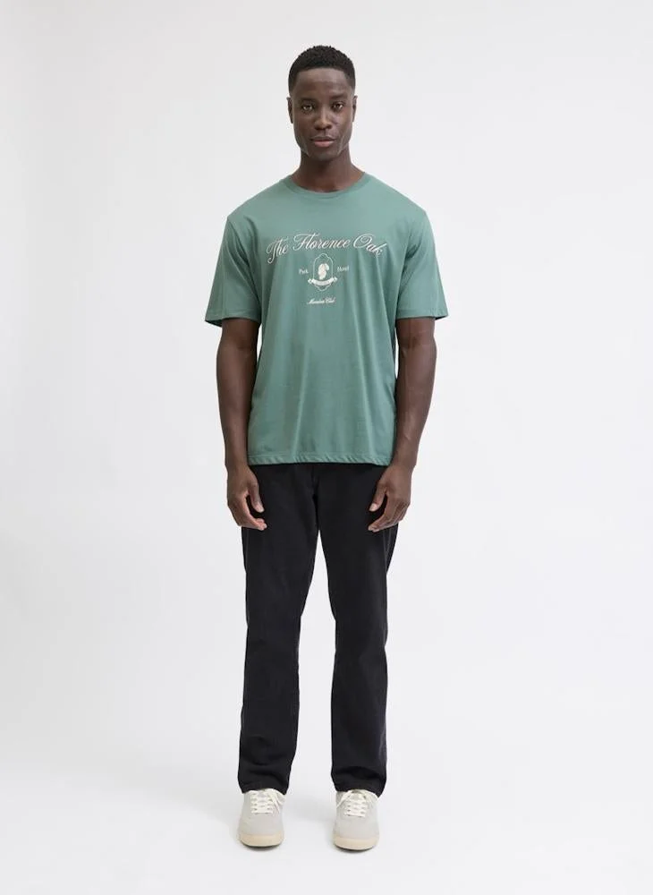 JJ Rebel Logo Regular Fit Crew Neck T-Shirt