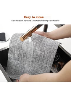 FALMER 6PCS PlaceMats for Kitchen Dining Table45X30CM-Grey  - Image 5