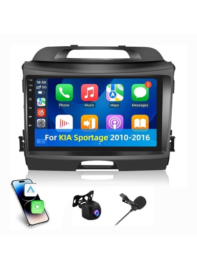 Vierex Android Car Stereo For KIA Sportage 2011-2016 With Apple Carplay Android Auto Wireless 8GB RAM 128GB ROM WiFi DSP Radio HD Camera Included Quick Boot Touchscreen - Image 1