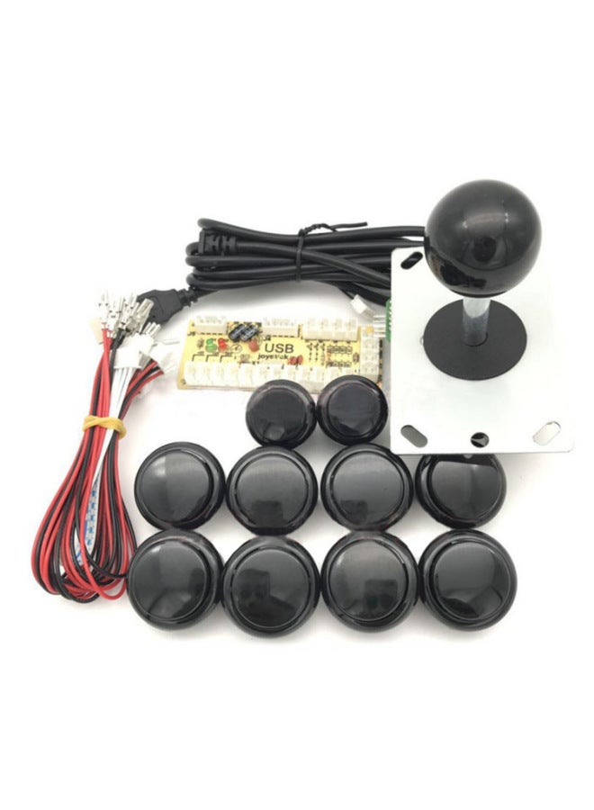 Diy Arcade Kit 30-card Button Switch Game Console Accessories Usb Circuit Board Small Chip Card Digital Computer Game Joystick-Product Color:Package Rocker + Button + Chip Board (green)  - Image 5