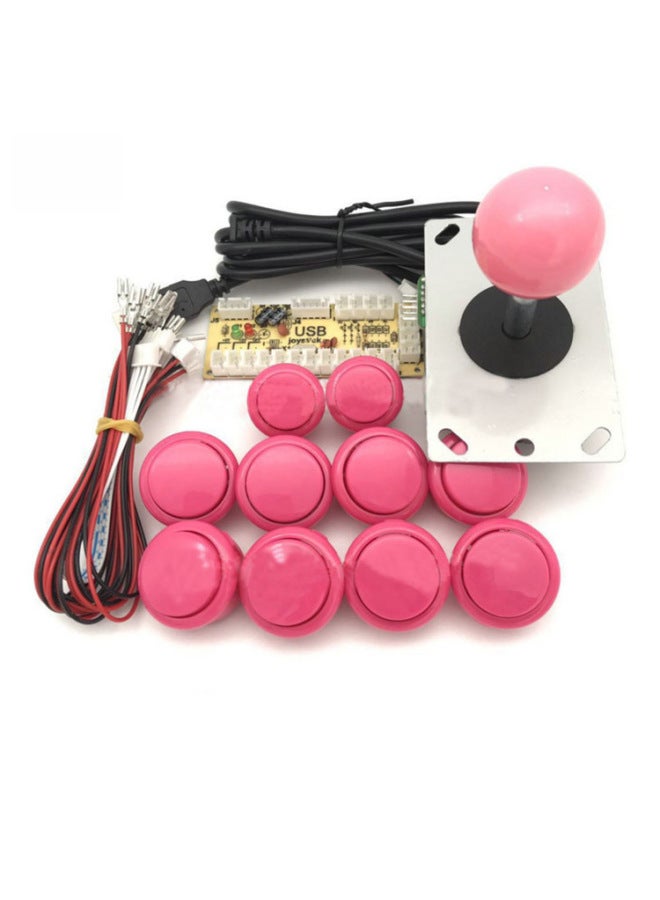 Diy Arcade Kit 30-card Button Switch Game Console Accessories Usb Circuit Board Small Chip Card Digital Computer Game Joystick-Product Color:Package Rocker + Button + Chip Board (green)  - Image 4