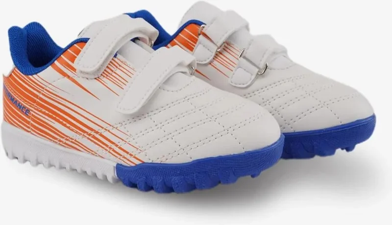Cool Kids Ronaldo White Boys Indoor Football Shoes