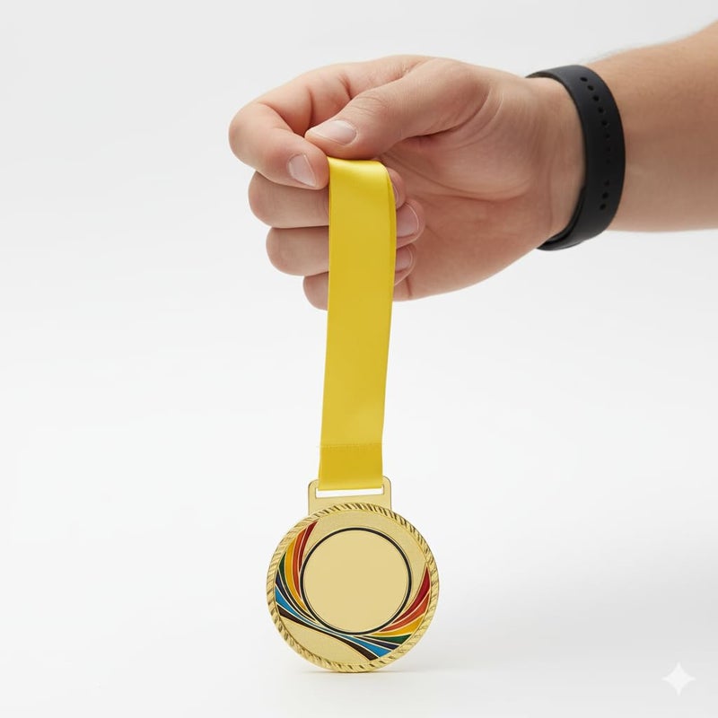 Canbee Sports Medal for School Winner, Olympic, Sports Champion, Cricket, Football, Badminton, Race, Volleyball, Basketball or Office RNR Rewards Madel (Premium Gold - 1 Medal) - Image 2