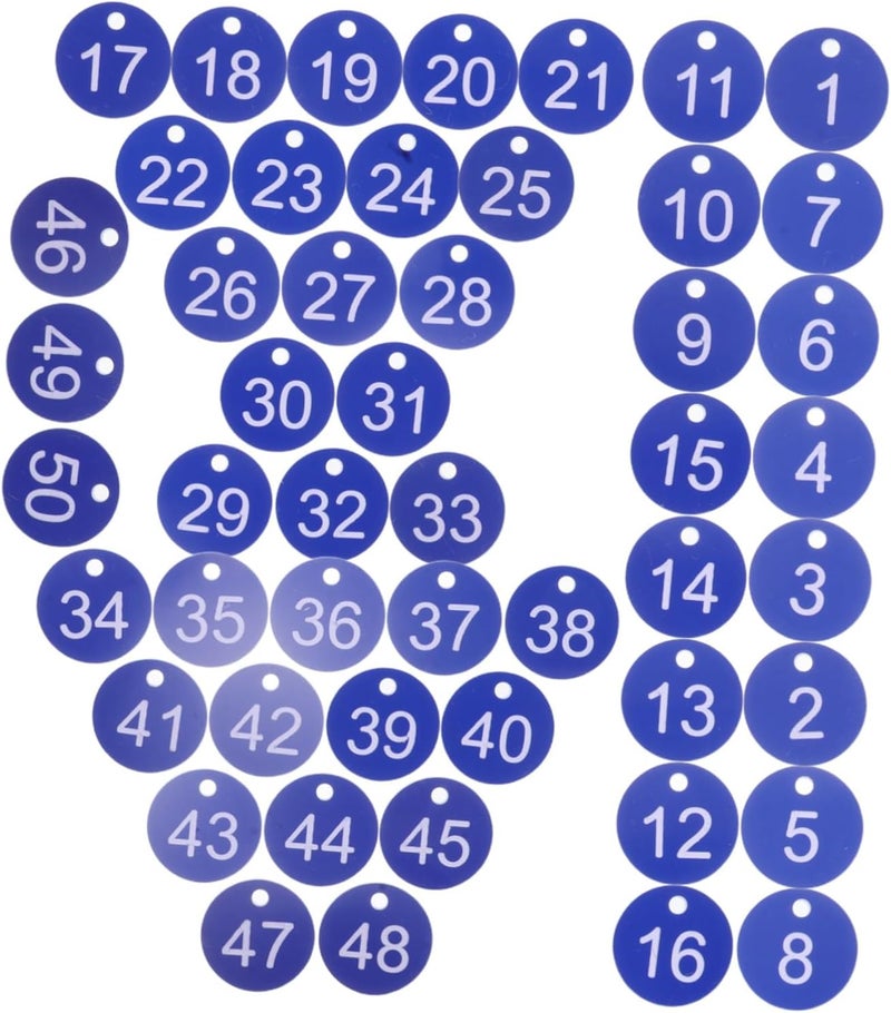 Blue Key Tags 50pcs Color Coded Labels for Key Identification Apartment Mailbox Organization - Image 1