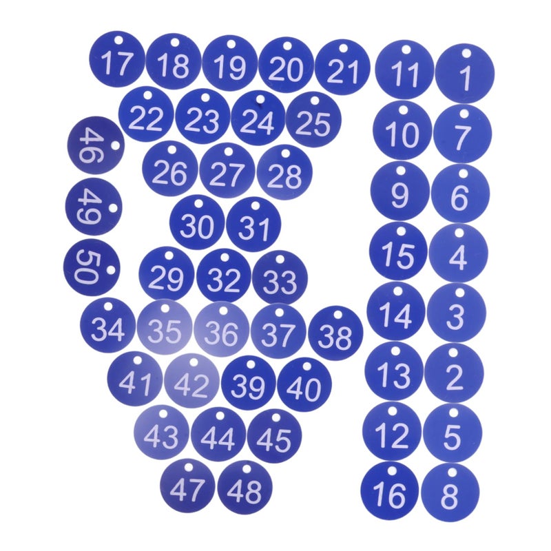 Blue Key Tags 50pcs Color Coded Labels for Key Identification Apartment Mailbox Organization - Image 2