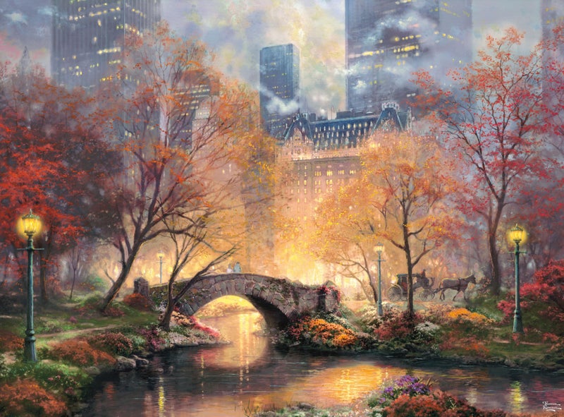 CEACO Central Park in the Fall Jigsaw Puzzle - 1000 Pieces - Detailed Central Park Artwork for 1000 Piece Puzzle - Scenic Autumn Colors for Thomas Kinkade Fans - Image 2