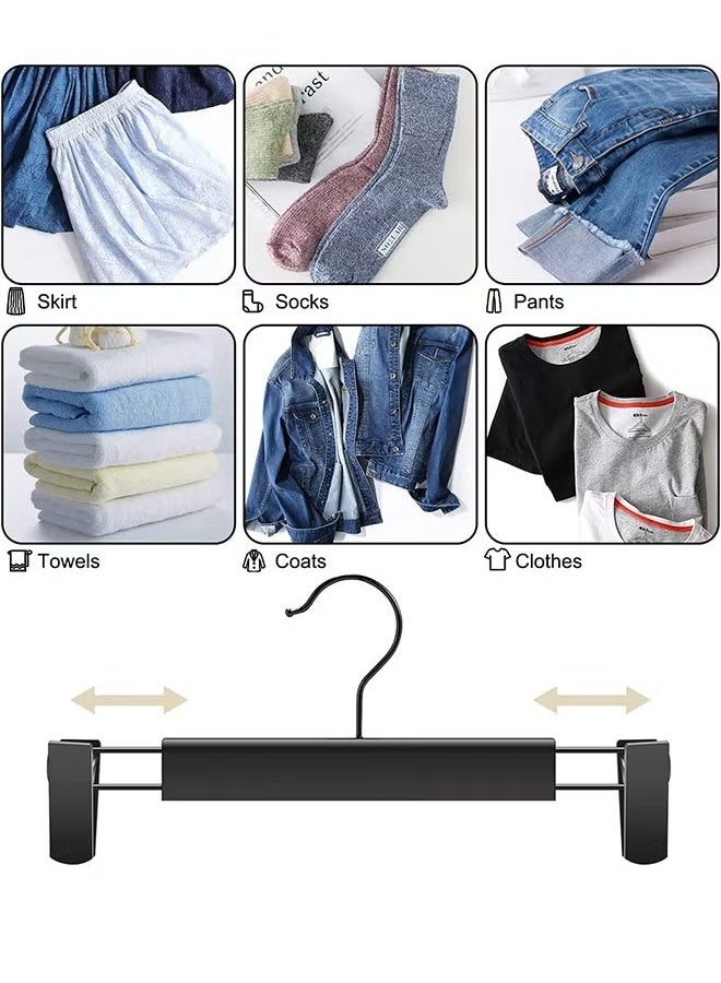 EETU 20 Pack Pants Hangers Clothes Hangers with 360 ° Swivel Hooks, Adjustable Non-Slip Clips, Durable and Sturdy Plastic Hanger for Pants, Skirts, Clothes - Image 4