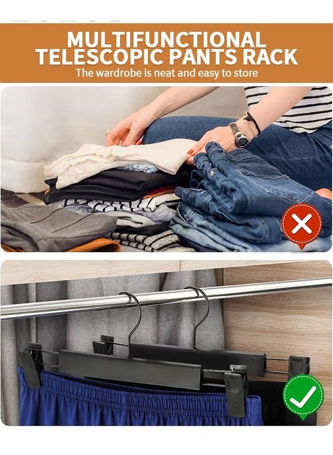 EETU 20 Pack Pants Hangers Clothes Hangers with 360 ° Swivel Hooks, Adjustable Non-Slip Clips, Durable and Sturdy Plastic Hanger for Pants, Skirts, Clothes - Image 5