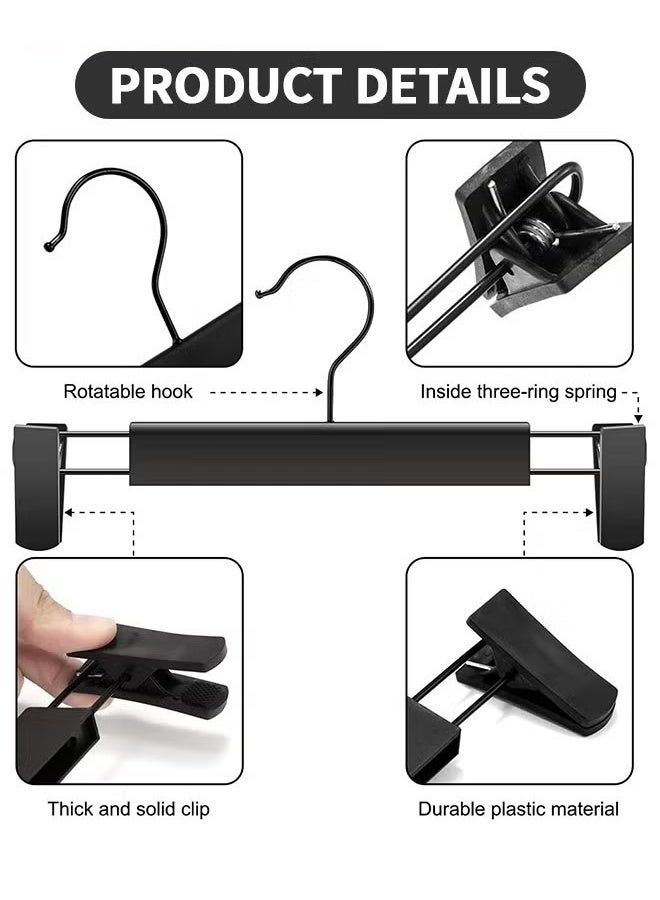 EETU 20 Pack Pants Hangers Clothes Hangers with 360 ° Swivel Hooks, Adjustable Non-Slip Clips, Durable and Sturdy Plastic Hanger for Pants, Skirts, Clothes - Image 3