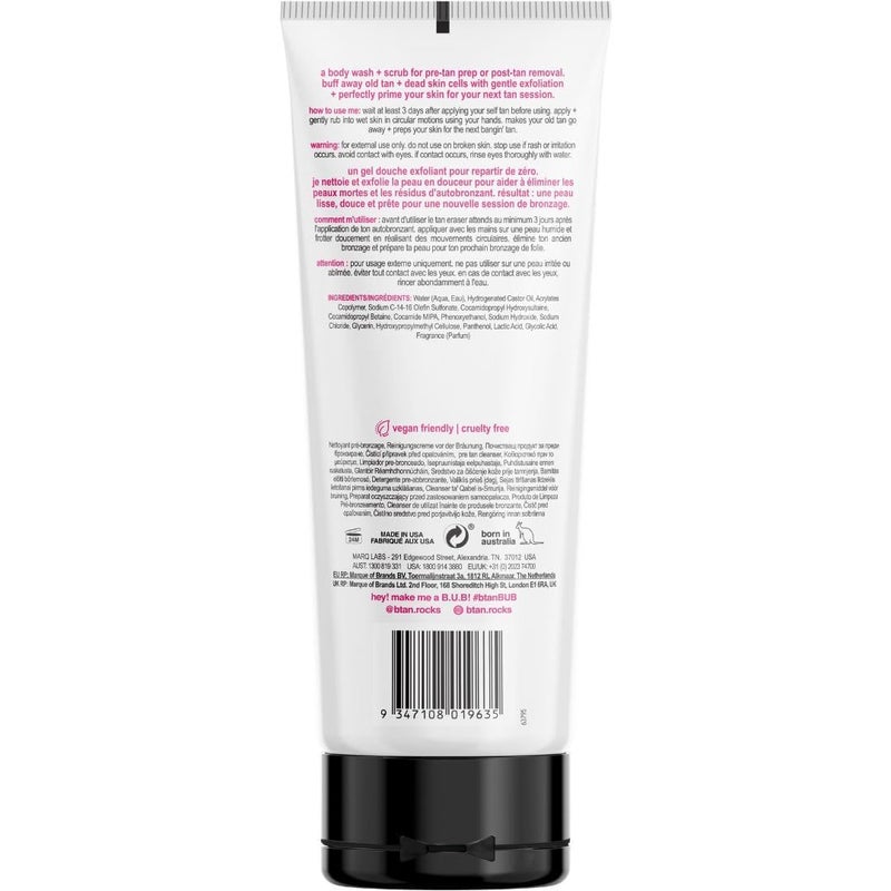 b tan b.tan Self Tan Remover & Body Wash | Erase Tan Repeat - Best 2-in-1 Exfoliator Scrub & Body Wash, Express, for Dark Tanning Spray, Mousse, Gradual Lotion, Sunless Tan Eraser & Cleanser, 8 Fl Oz - Image 2