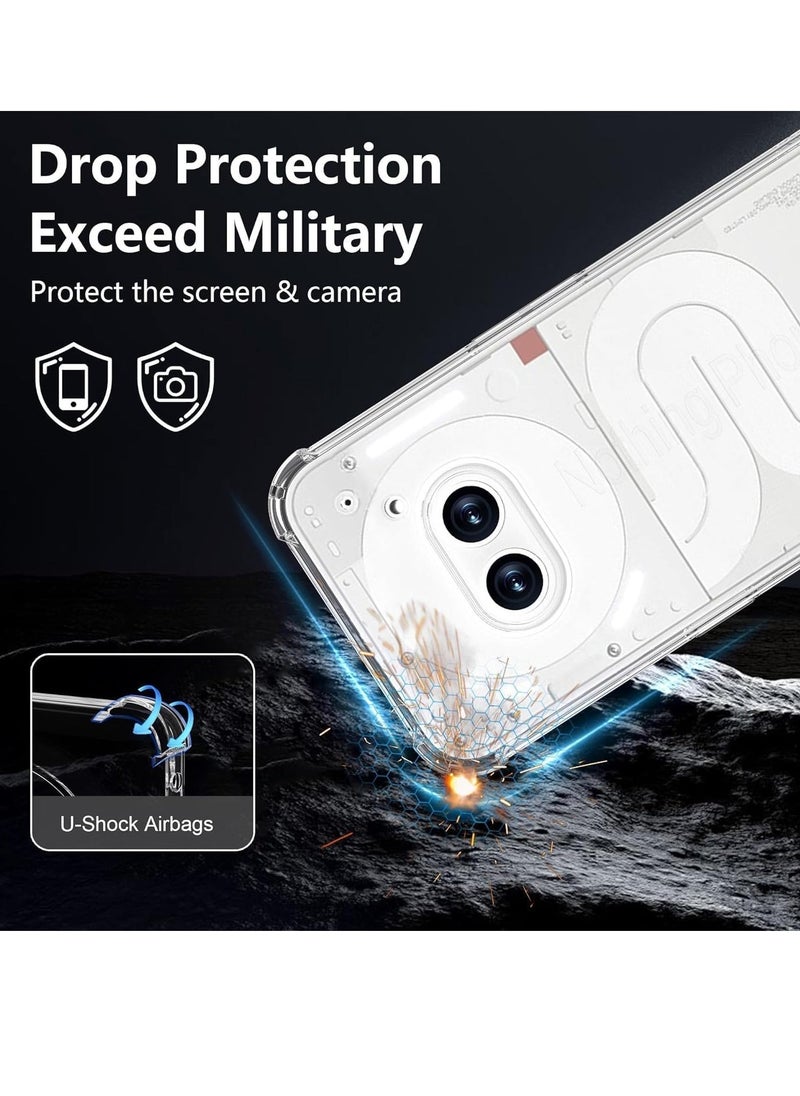 ELTRAZONE Compatible Case for Nothing Phone 2A 5G – Soft TPU Silicone Cover with Tempered Glass Screen Protector [2 Pack] – Shockproof Crystal Clear Transparent Protection for Nothing Phone 2A 5G - Image 3