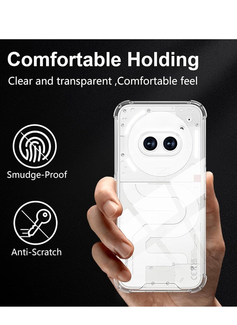 ELTRAZONE Compatible Case for Nothing Phone 2A 5G – Soft TPU Silicone Cover with Tempered Glass Screen Protector [2 Pack] – Shockproof Crystal Clear Transparent Protection for Nothing Phone 2A 5G - Image 2