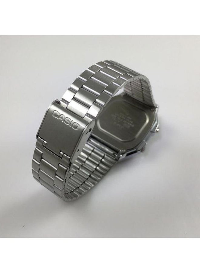 CASIO Men Stainless Steel Digital Watch A178Wa - 34 mm - Silver - Image 5