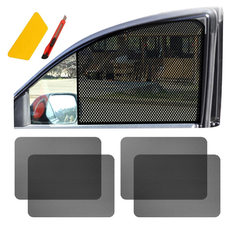 Qiyibei Car Side Window Sunshade Film Removable Tint for Car Windows Static Cling Reusable Superior UV Heat Protection 15 L x 165 W Installation Kit Included4 PCS - Image 3