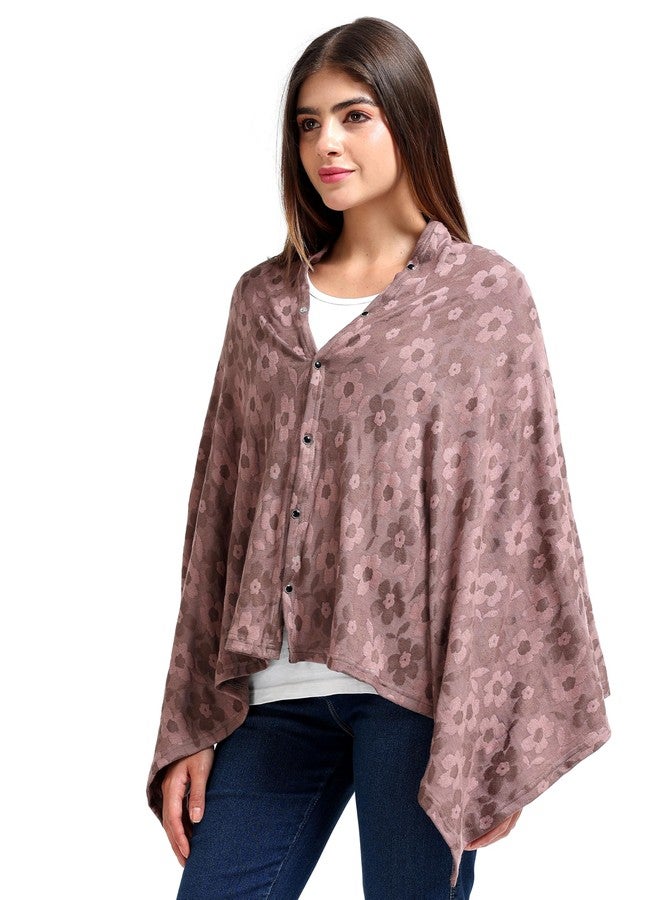 AGUILA Premium Soft And Warm Feeding shawl Feeding Cloak (NAVY) (Cream) - Image 2