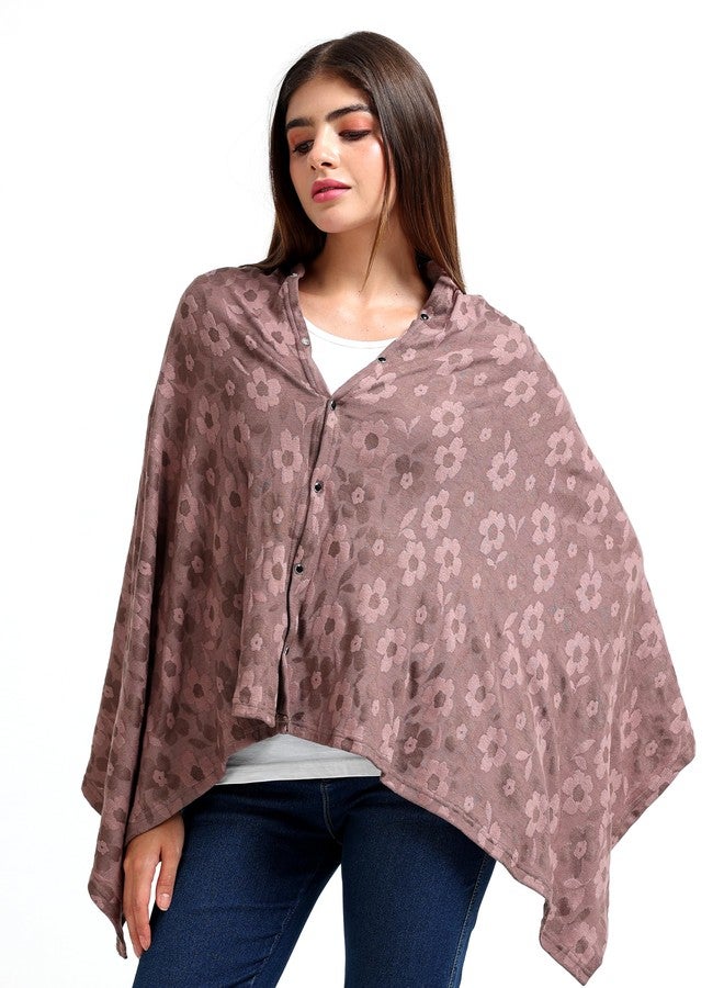 AGUILA Premium Soft And Warm Feeding shawl Feeding Cloak (NAVY) (Cream) - Image 3