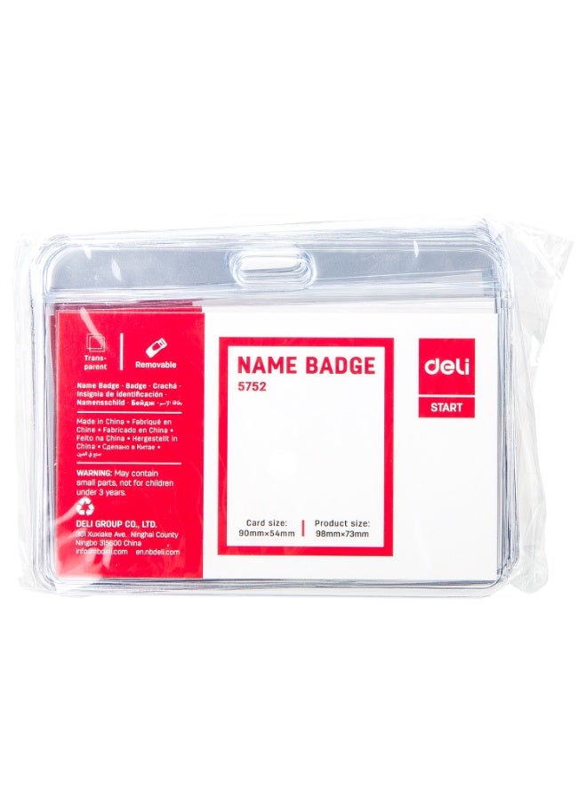 Deli E5752 Name Badge 90×54mm - 50pcs/box - ideal for conferences, offices, and events - Image 5