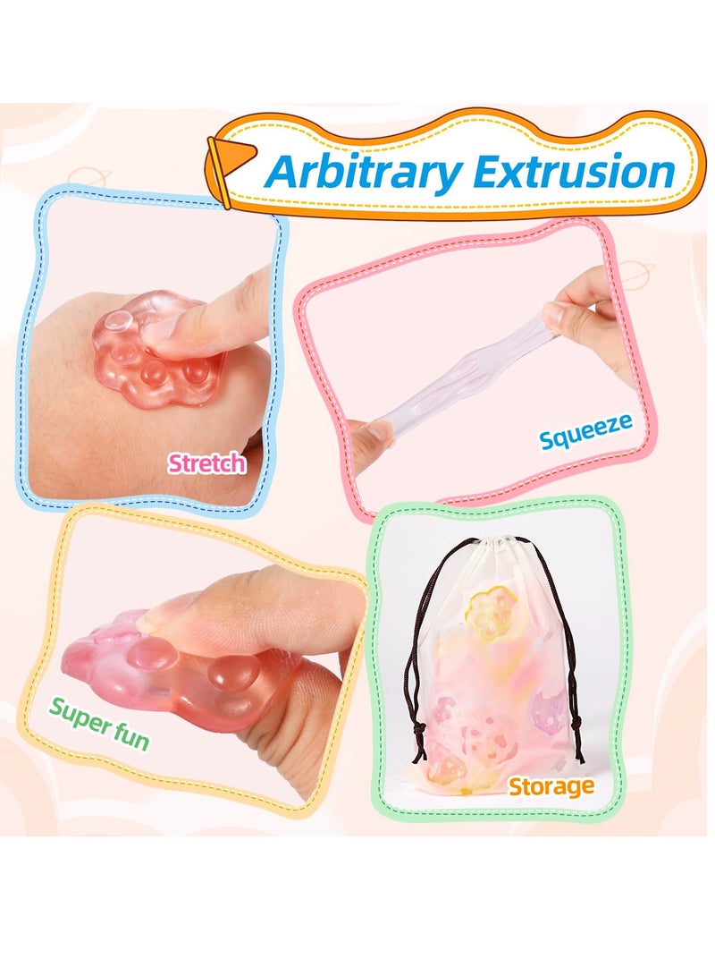 Excefore لعبة سكويشيز سكويشيز، 40 قطعة من هدايا حفلات القطط للأطفال، ألعاب موتشي سكويشيز على شكل مخلب قطة، ألعاب حسية لتخفيف التوتر، ألعاب حسية على شكل كرة سكويشيز على شكل حيوانات، أكياس هدايا للأطفال الصغار والكبار - Image 2