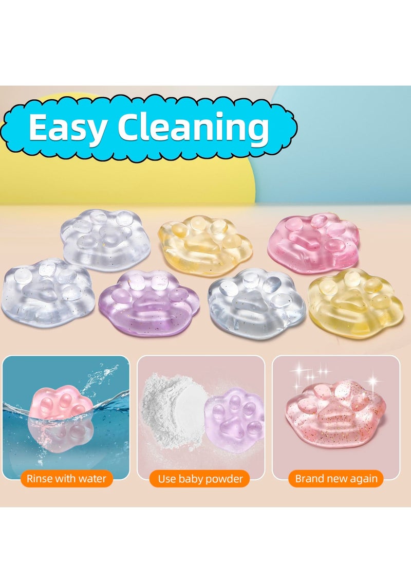 Excefore لعبة سكويشيز سكويشيز، 40 قطعة من هدايا حفلات القطط للأطفال، ألعاب موتشي سكويشيز على شكل مخلب قطة، ألعاب حسية لتخفيف التوتر، ألعاب حسية على شكل كرة سكويشيز على شكل حيوانات، أكياس هدايا للأطفال الصغار والكبار - Image 5