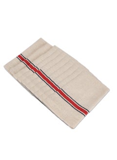 LuxHome Cotton Floor Cleaning Duster Pack – Ultra Absorbent Cleaning Cloths for Wet & Dry Surfaces, Multi-Purpose Towels for Kitchen & Home Use, Beige with Red & Blue Stripes, 19"x19", Pack of 10  - Image 3
