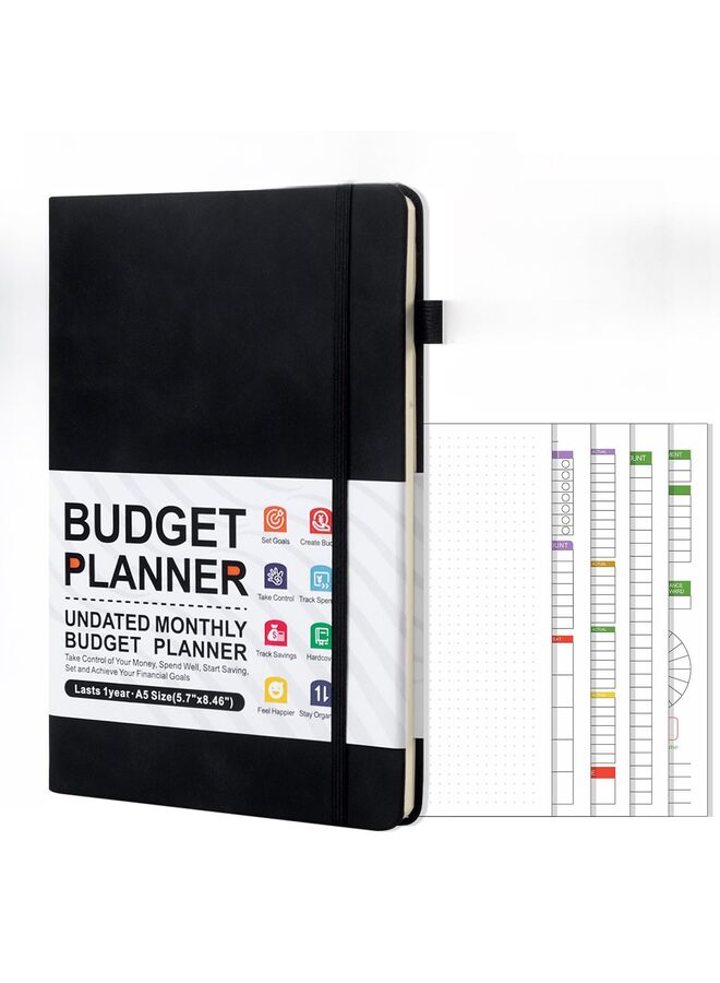 Monthly Budget Book, Expense Tracking Notebook, 12-month Undated Bill Manager, Financial Planner to Control Finances - Image 1