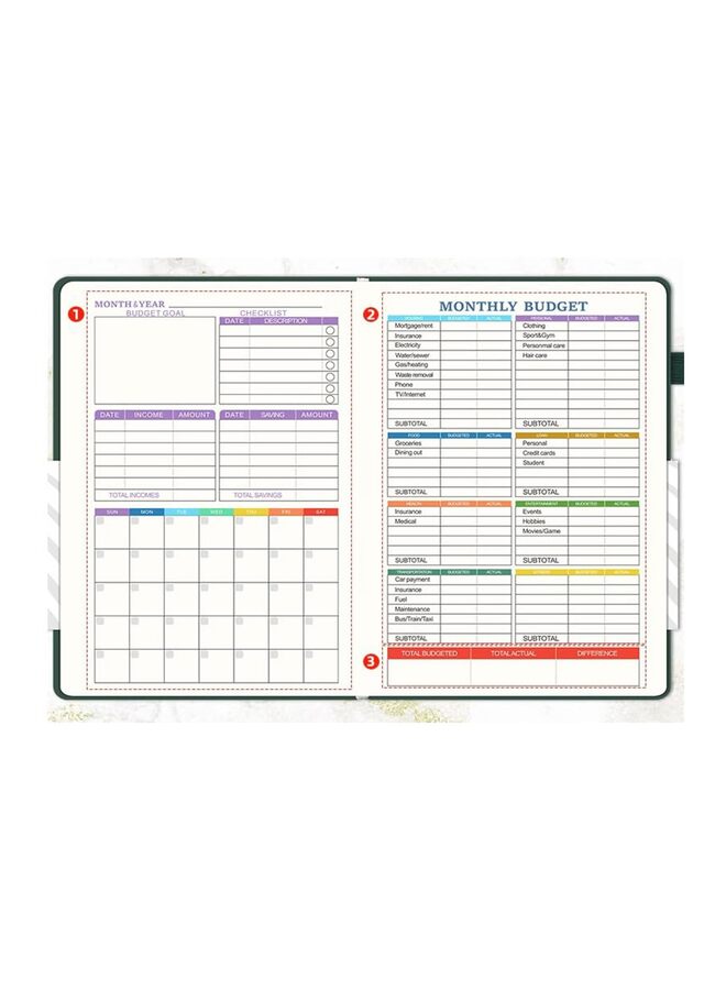 Monthly Budget Book, Expense Tracking Notebook, 12-month Undated Bill Manager, Financial Planner to Control Finances - Image 4