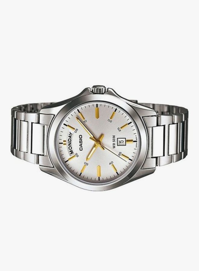 CASIO Men Water Resistant Analog Watch MTP-1370D-7A2VDF - 45 mm - Silver - Image 5