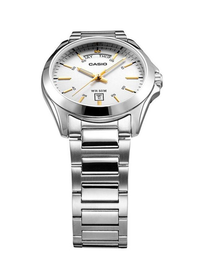 CASIO Men Water Resistant Analog Watch MTP-1370D-7A2VDF - 45 mm - Silver - Image 4