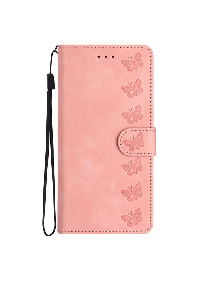 اس-توب جراب لهاتف Redmi Note 13 4G جراب هاتف جلدي منقوش بسبع فراشات - Image 2