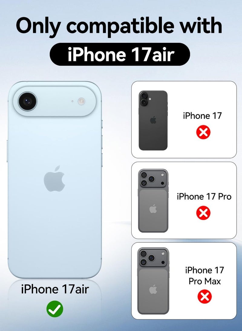 جراب iPhone 17 Air Case مصنوع من السيليكون الناعم وغطاء حماية للهاتف iPhone 17 Air مع بطانة من الألياف الدقيقة لهاتف iPhone 17 Air مقاس 6.5 بوصة - Image 2