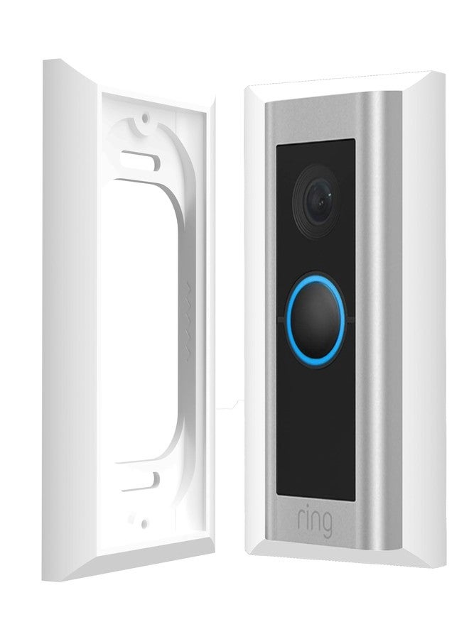 Hidden River Lab Ring Wired Doorbell PRO Wall Plate Adapter - Premium Mount - White - Image 1