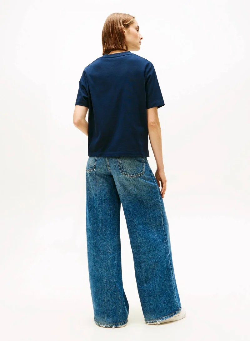 TOMMY HILFIGER TH Crest Embroidery Relaxed T-Shirt