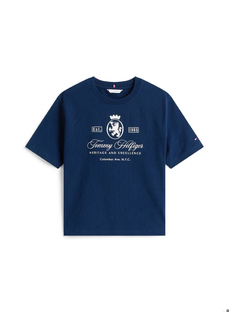 TOMMY HILFIGER TH Crest Embroidery Relaxed T-Shirt