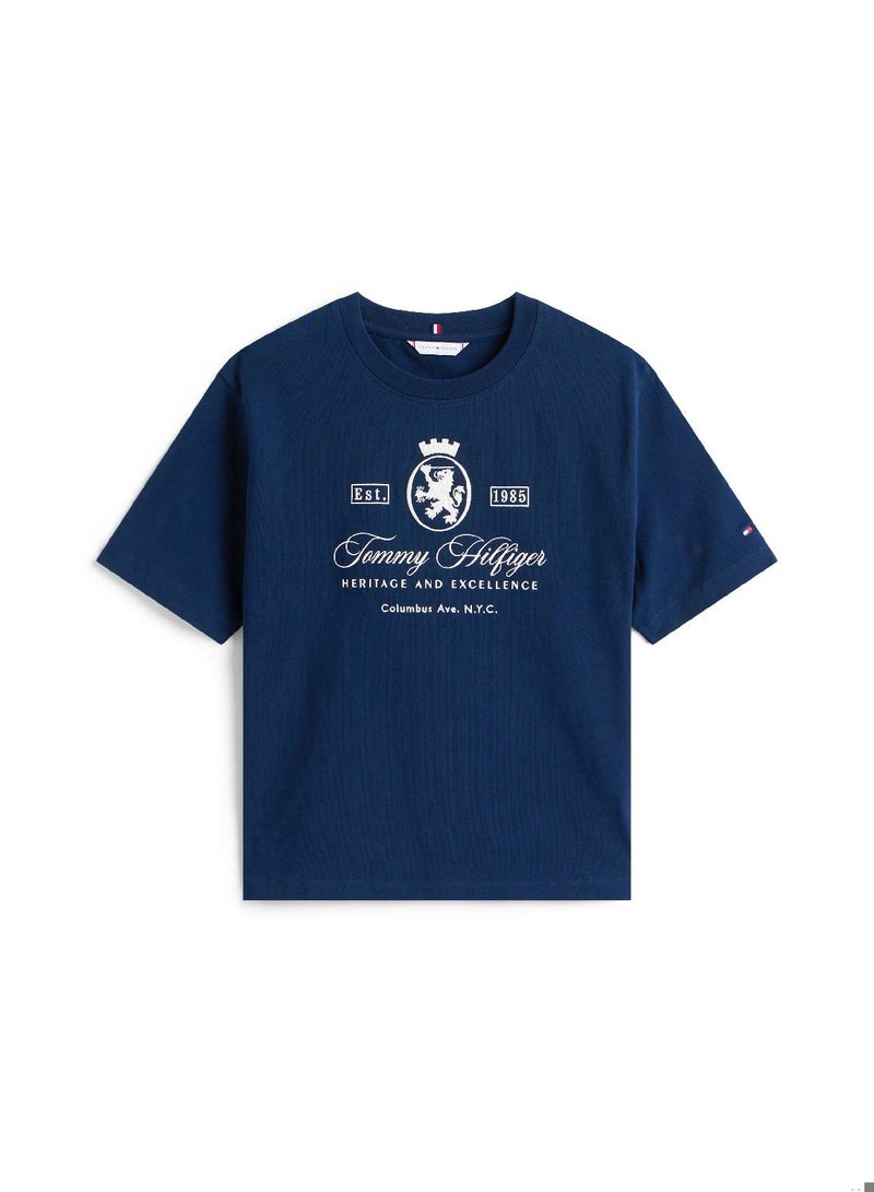 TOMMY HILFIGER TH Crest Embroidery Relaxed T-Shirt - Image 4