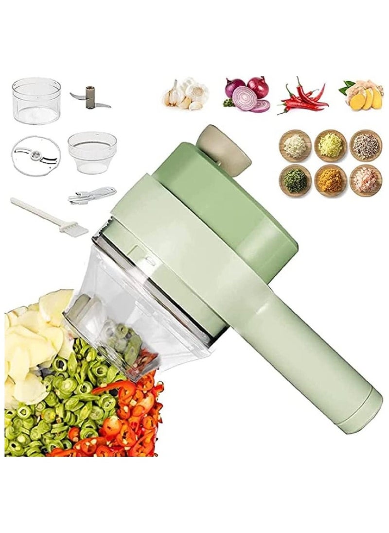 Denx Owii 4-In-1 Handheld Electric Vegetable Cutter Set, Electric Garlic Chopper, Mini Electric Food Chopper, Cordless Vegetable Chopper, Suitable For Vegetables, Fruits, Meat - Image 1