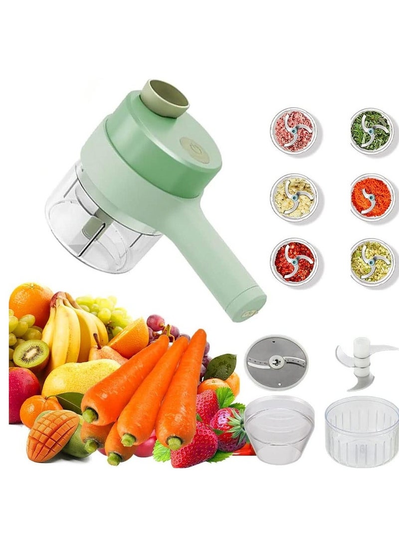 Denx Owii 4-In-1 Handheld Electric Vegetable Cutter Set, Electric Garlic Chopper, Mini Electric Food Chopper, Cordless Vegetable Chopper, Suitable For Vegetables, Fruits, Meat - Image 2
