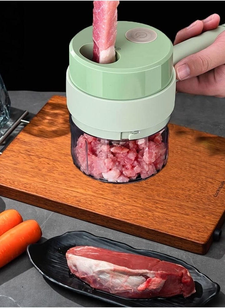 Denx Owii 4-In-1 Handheld Electric Vegetable Cutter Set, Electric Garlic Chopper, Mini Electric Food Chopper, Cordless Vegetable Chopper, Suitable For Vegetables, Fruits, Meat - Image 4