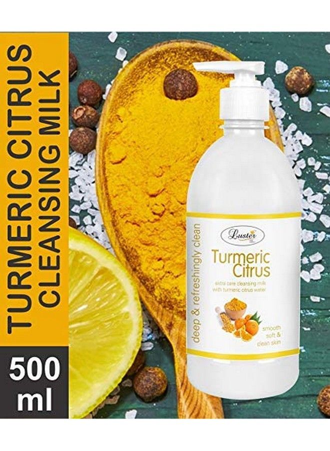 LUSTER Aloe Vera & Turmeric Citrus Cleansing Milk | Combo | 100% Natural | Smooth & Deep Clean Skin | Facial Cleansing Milk | Makeup Remover (Paraben & Sulfate Free) 500 Ml (Pack Of 2) - Image 5