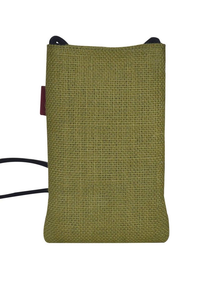 Jute Cottage Eco-friendly Mobile Sling Jute Bag for Women | Green 7.5"X4.5" | Stylish Warli Print Design | Perfect for Carrying Daily Essentials for Office | Durable, Sustainable - Image 5
