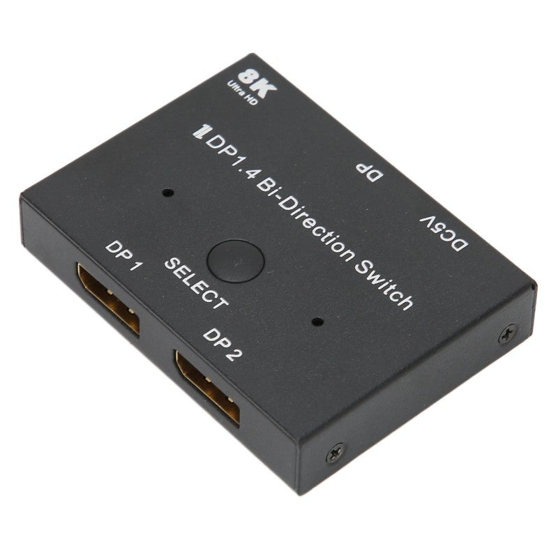 DisplayPort Switch 8K 4K 120Hz Bidirectional DP 1.4 Switcher - Plug and Play Aluminum Alloy DisplayPort Splitter for Home Office - Image 3