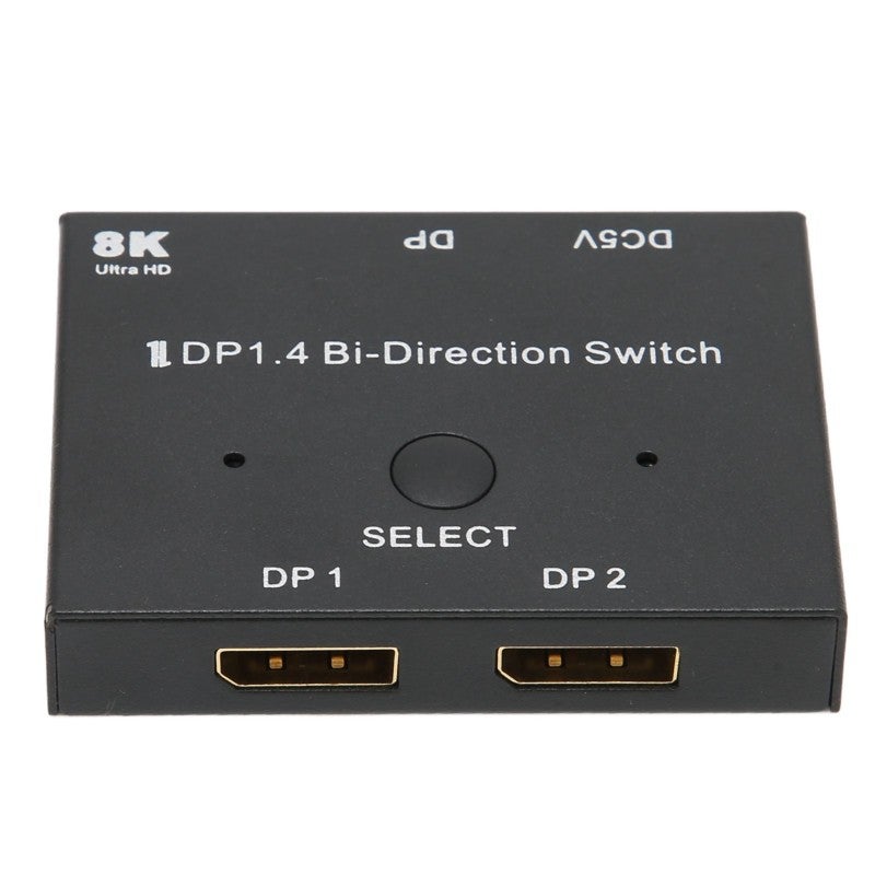 DisplayPort Switch 8K 4K 120Hz Bidirectional DP 1.4 Switcher - Plug and Play Aluminum Alloy DisplayPort Splitter for Home Office - Image 4