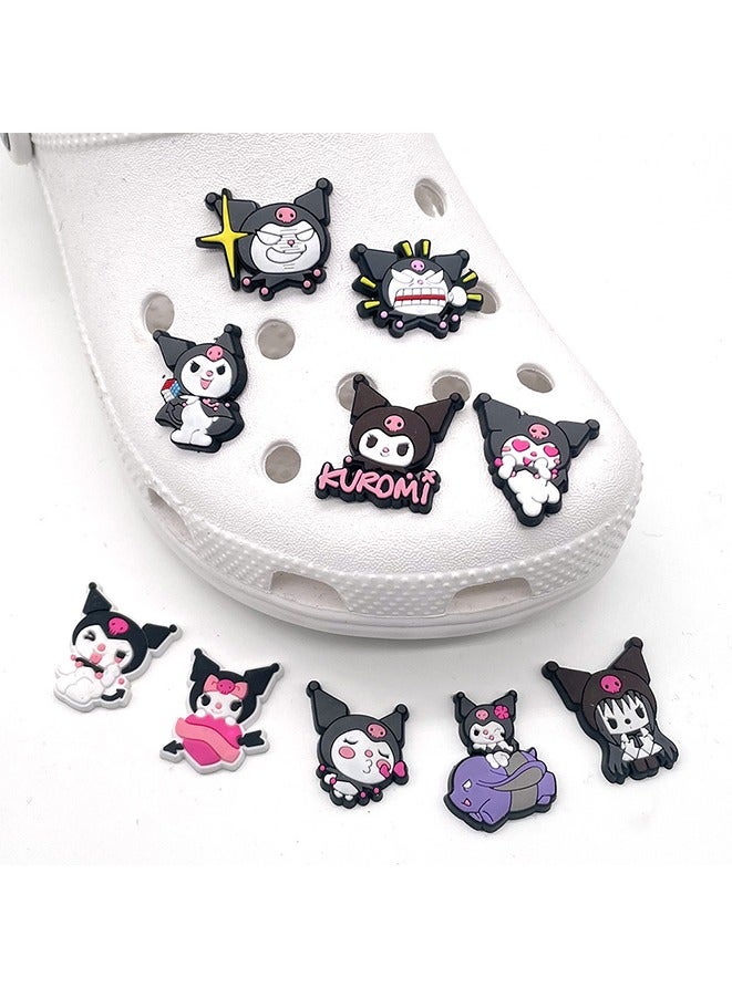 10pcs Kawaii Style Shoes Decoration Charms, For Clogs Sandals Summer Beach Sandals, Shoes Accessories, Charms For Girls, Anime Party Gift  - Image 1