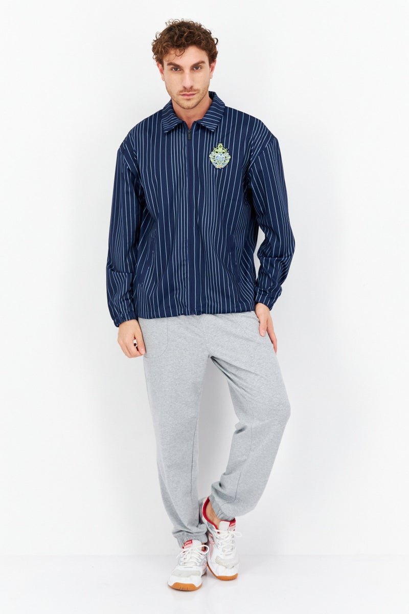 FILA Men Sportswear Fit Training Jacket, Navy Combo - Image 2