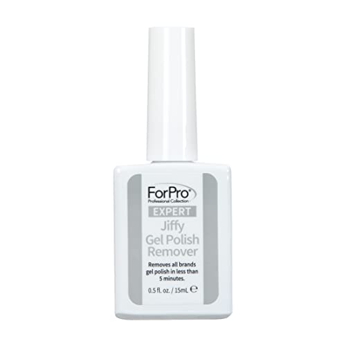 ForPro Expert Jiffy Gel Polish Remover 05 Fl Oz Removes All Brands Gel Polish in Less Than 5 Minutes Quick Easy Gel Removal No Foil Wrapping or Soaking Needed