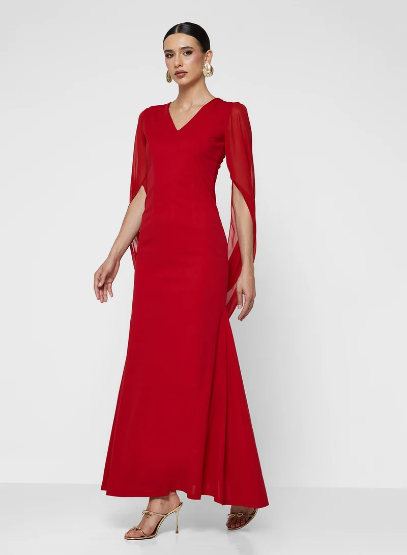 جولدن ابل Split Sleeves Maxi Dress